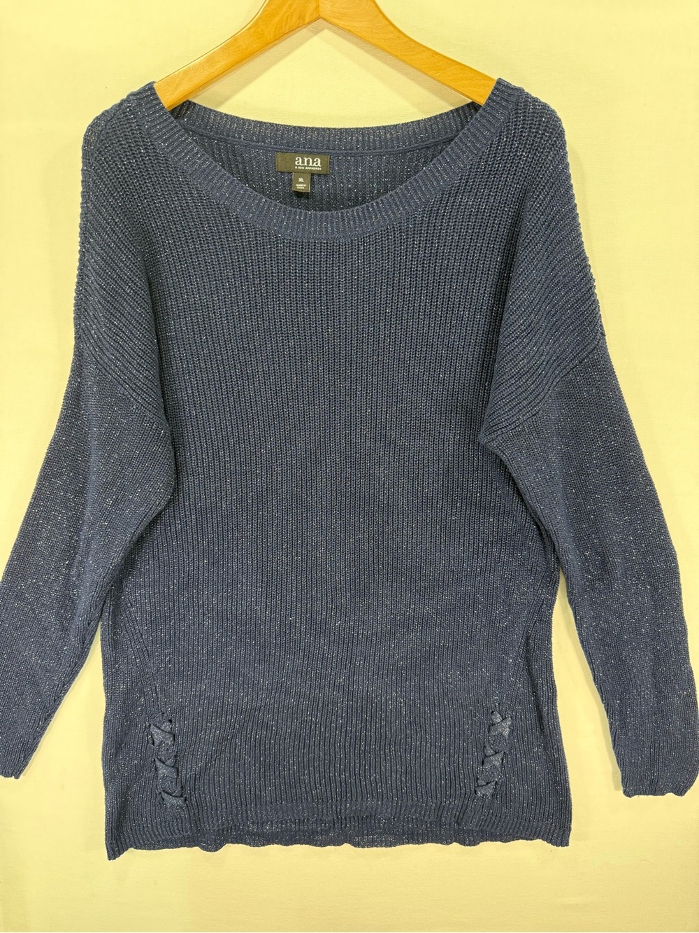 a.n.a Blue Knit Sweater Size XL